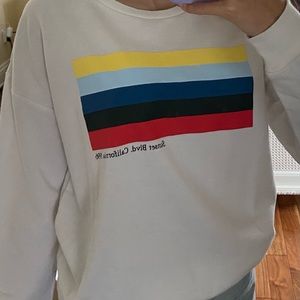A white crewneck from Forever 21.